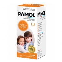Pamol 儿童退烧止疼液 1-12岁 100ml 橙子味-保质期-2025.7