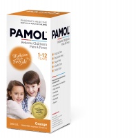 Pamol 儿童退烧止疼液 1-12岁 200ml 橙子味-保质期-2025.7