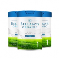 AU-Bellamy's 贝拉米有机白金A2-1段 800g*3罐-保质期-2026.08