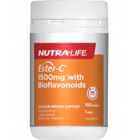 Nutralife 纽乐 1500mg酯化维他命C+生物类黄酮100粒-保质期-2027.09