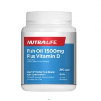 Nutralife 纽乐 深海鱼油+VD胶囊 1500mg 300粒-保质期-2026.07