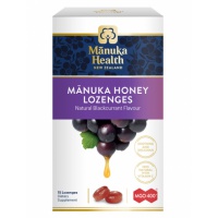 Manuka Health Blackcurrant Lozenges 400 蜜纽康MGO 400 麦卢卡蜂蜜润喉糖黑...