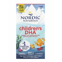 Nordic Naturals 挪威小鱼 儿童鳕鱼油DHA 180粒-保质期-2027.12