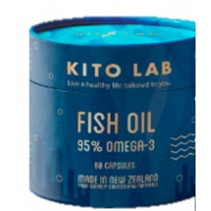 KITO LAB新西兰进口95%无腥高含量TG鱼油 60粒-保质期-2026.11