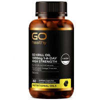 GO Healthy 高之源 磷虾油1500mg OMEGA3+虾青素 60粒-保质期-2027.11
