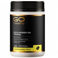GO Healthy 高之源 有机亚麻籽油胶囊 1500mg 210s-保质期-2026.04
