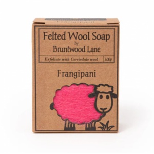 Felted Wool Soap Frangipani 新西兰天然手工羊毛香皂【鸡蛋花】 100g 无保质期