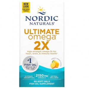 Nordic Naturals 挪威小鱼成人双倍omega鱼油 60粒【2028.09】