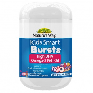 Nature's Way 佳思敏 儿童鱼油DHA 180粒 益智护眼三色鱼油软糖【2028.06】