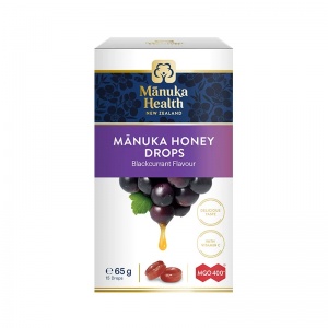 Manuka Health 蜜纽康MGO 400 麦卢卡蜂蜜润喉糖 黑加仑味 15粒【2028.01】