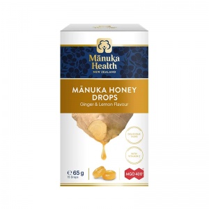 Manuka Health 蜜纽康MGO 400 麦卢卡润喉糖 生姜柠檬味 15粒【2026.07】
