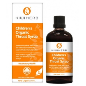 Kiwiherb children’s throat syrup 儿童润喉宁清咽糖浆 100ml【2030.10】